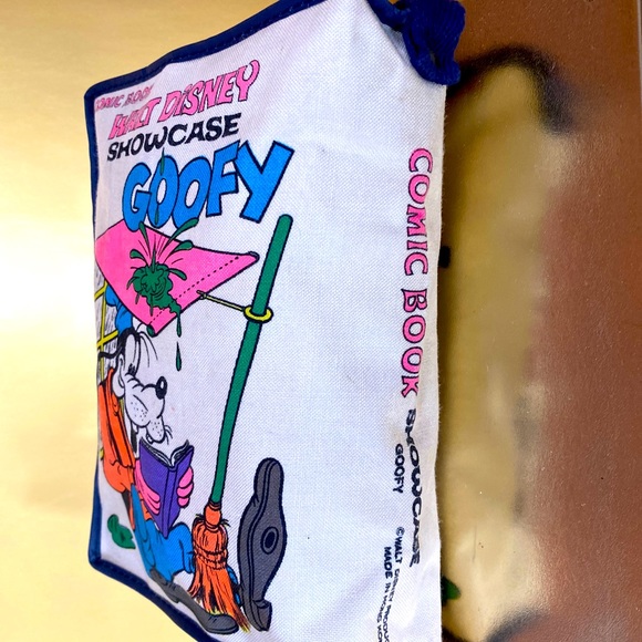 WALT DISNEY GOOFY VINTAGE COMIC BOOK SHOWCASE GOOFY CANVAS ZIP UP BOOK BAG RARE - Picture 6 of 16